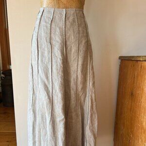 J.Jill Linen Blend A-Line Maxi Skirt, Size L